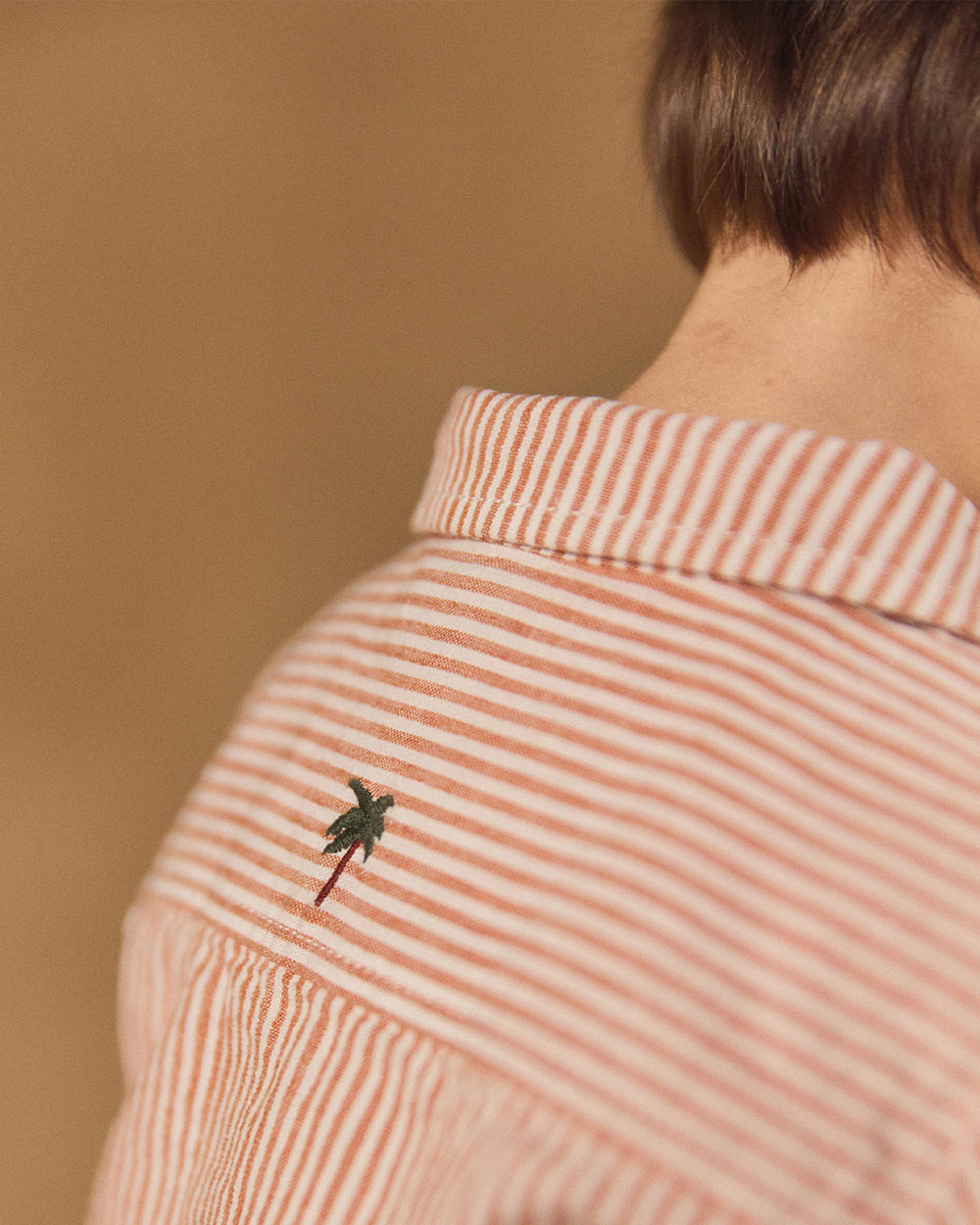 Short-sleeved striped shirt Orange colour  Sergent Major