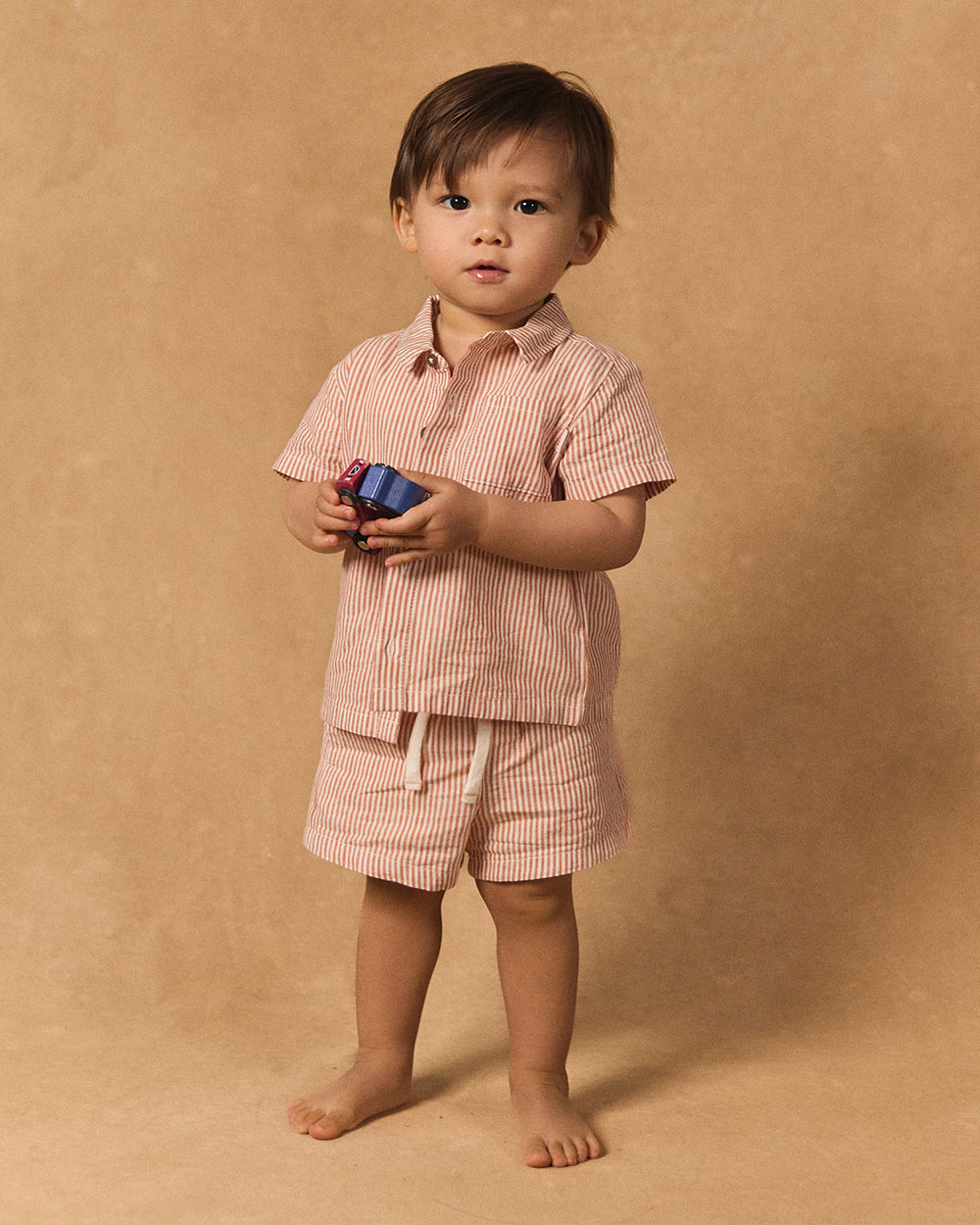 Comfortable striped shorts Orange colour  Sergent Major