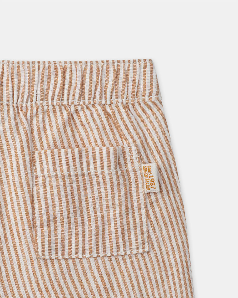 Comfortable striped shorts Orange colour  Sergent Major