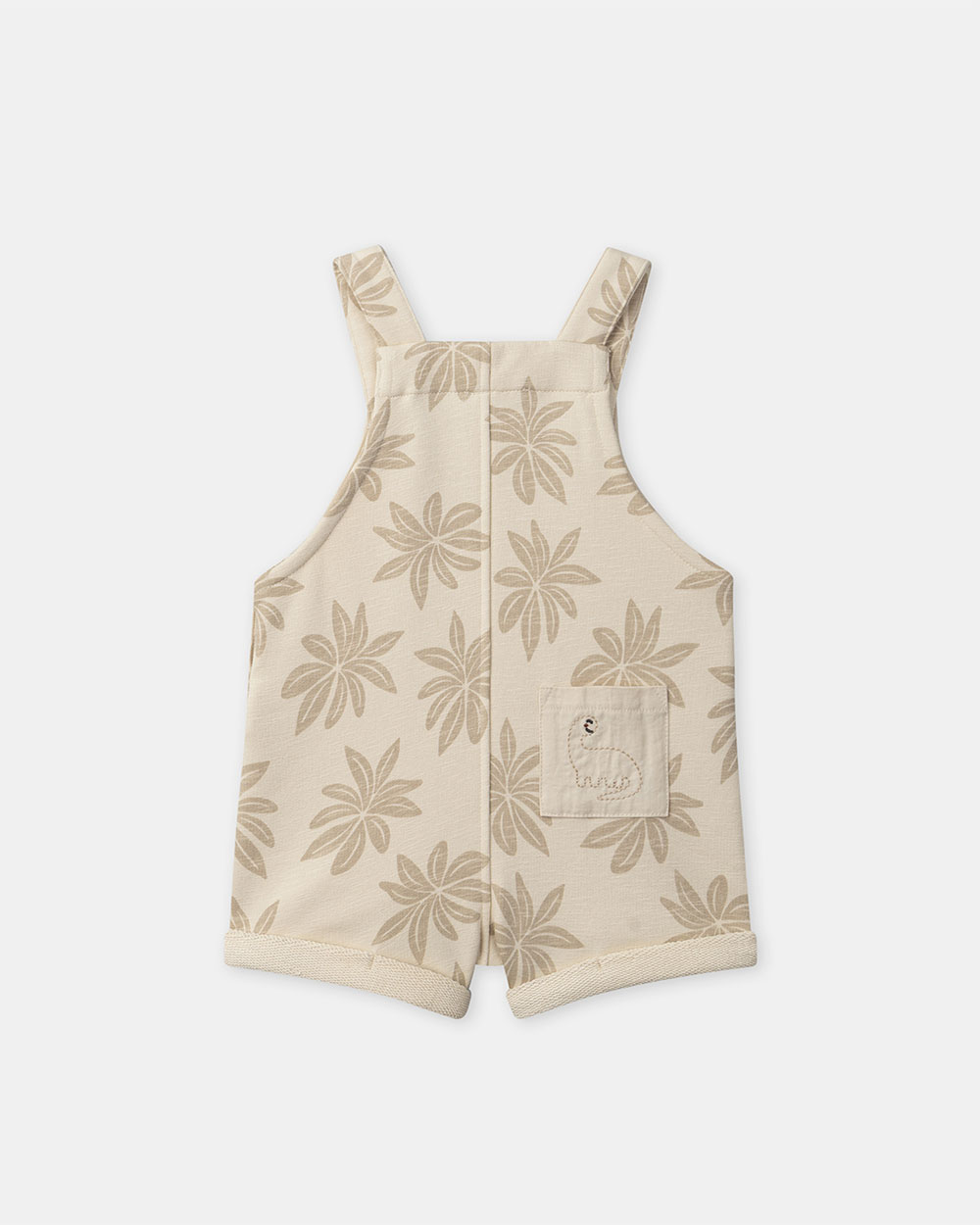 Palm tree print short overalls Beige colour  Sergent Major