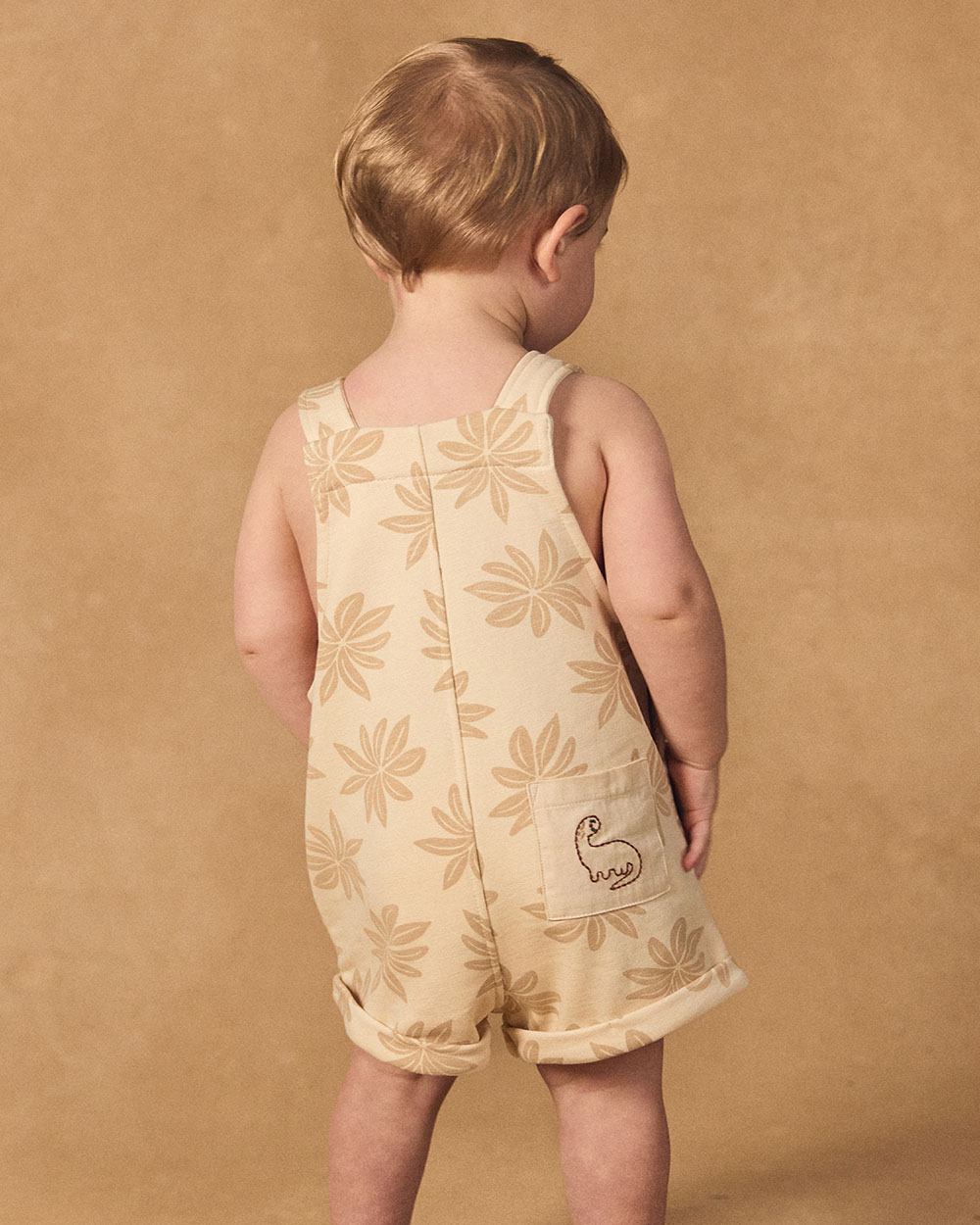 Palm tree print short overalls Beige colour  Sergent Major