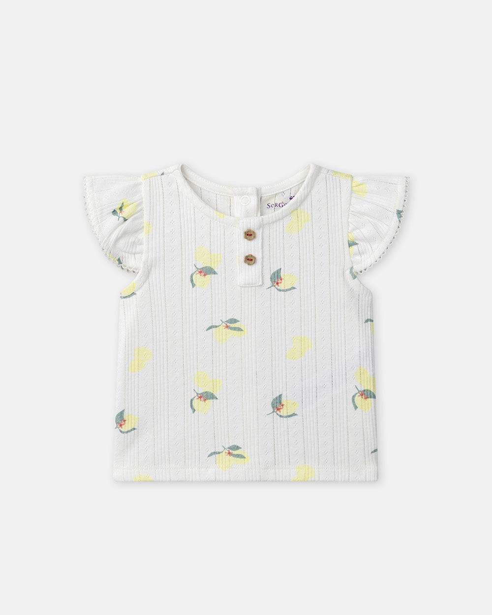 Two-piece lemon print pajamas Ecru colour  Sergent Major