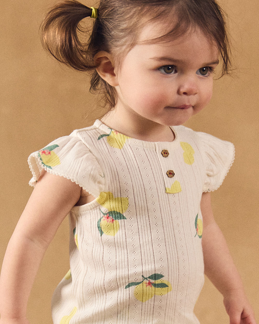 Two-piece lemon print pajamas Ecru colour  Sergent Major