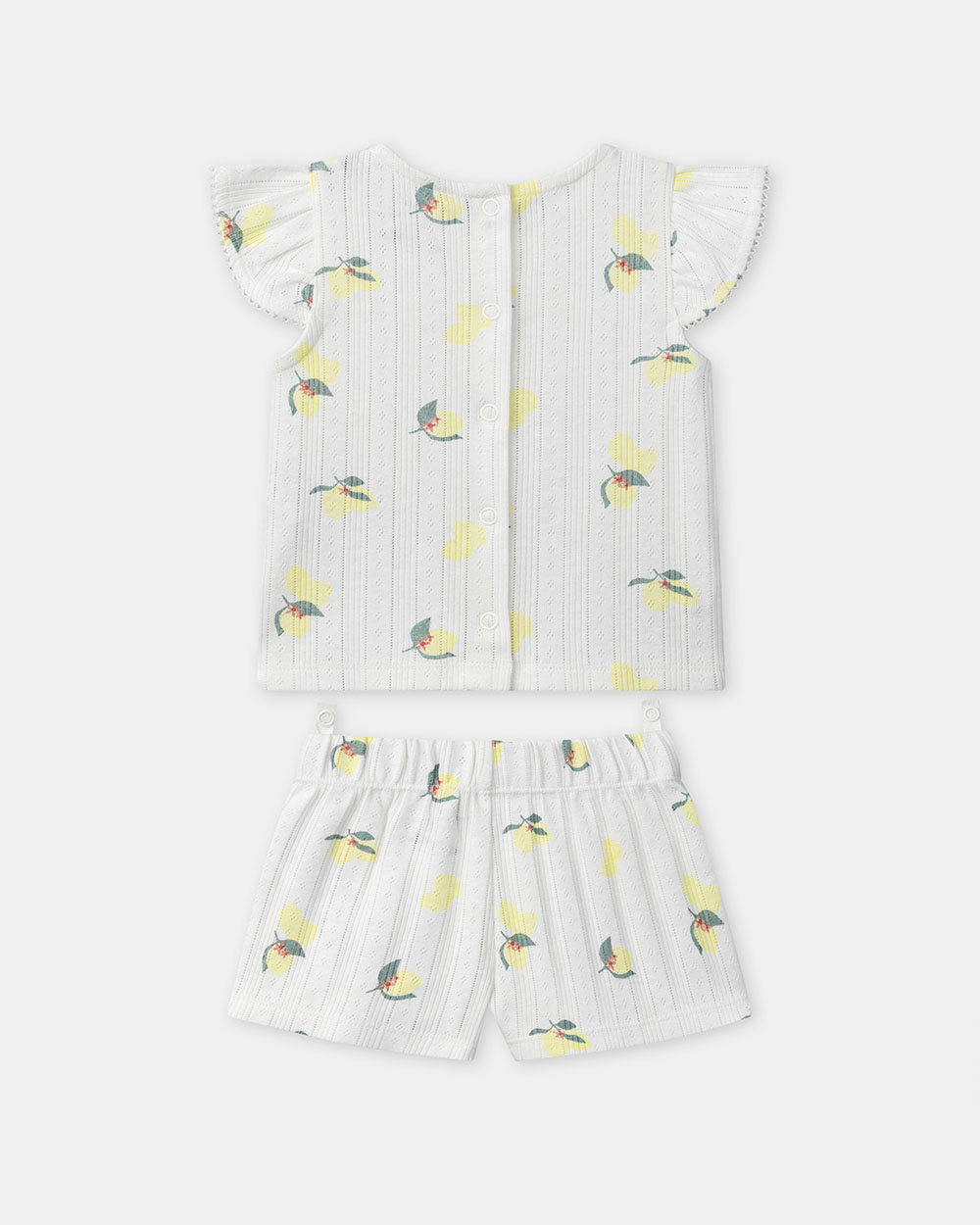 Two-piece lemon print pajamas Ecru colour  Sergent Major