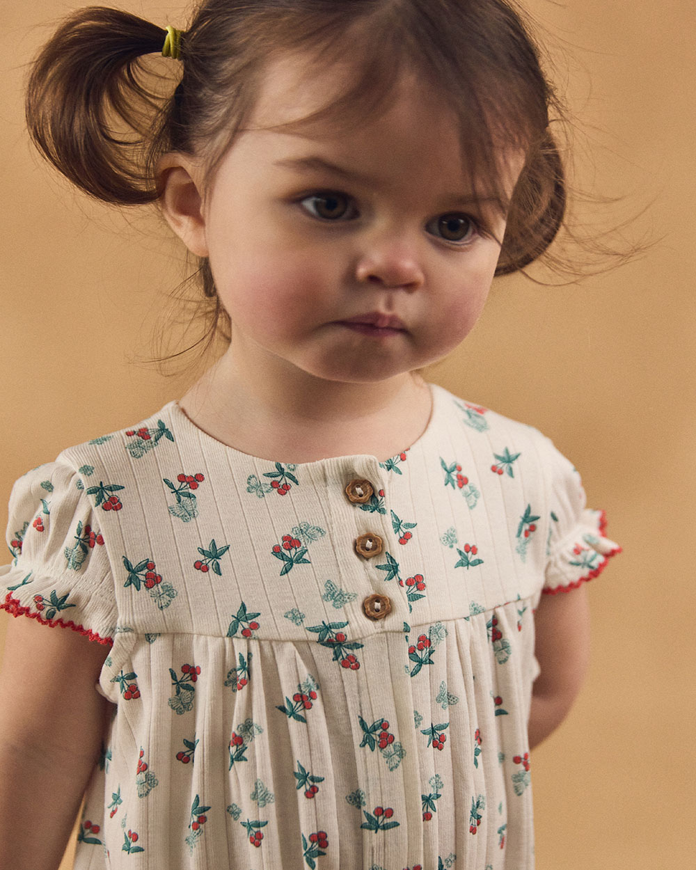 Fruit and butterfly print jumpsuit Ecru colour  Sergent Major