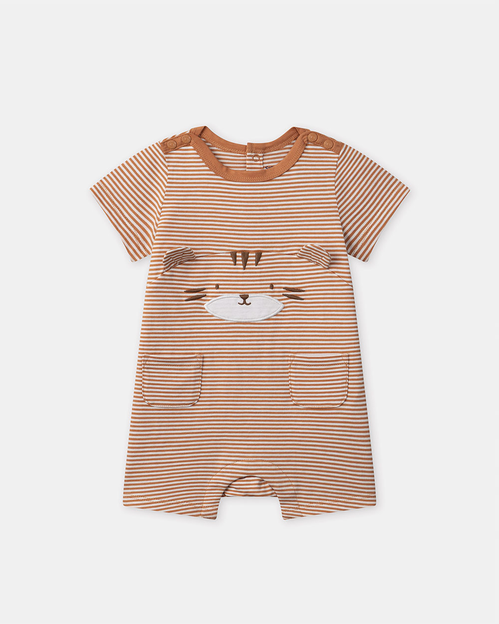Short striped jumpsuit Orange colour  Sergent Major
