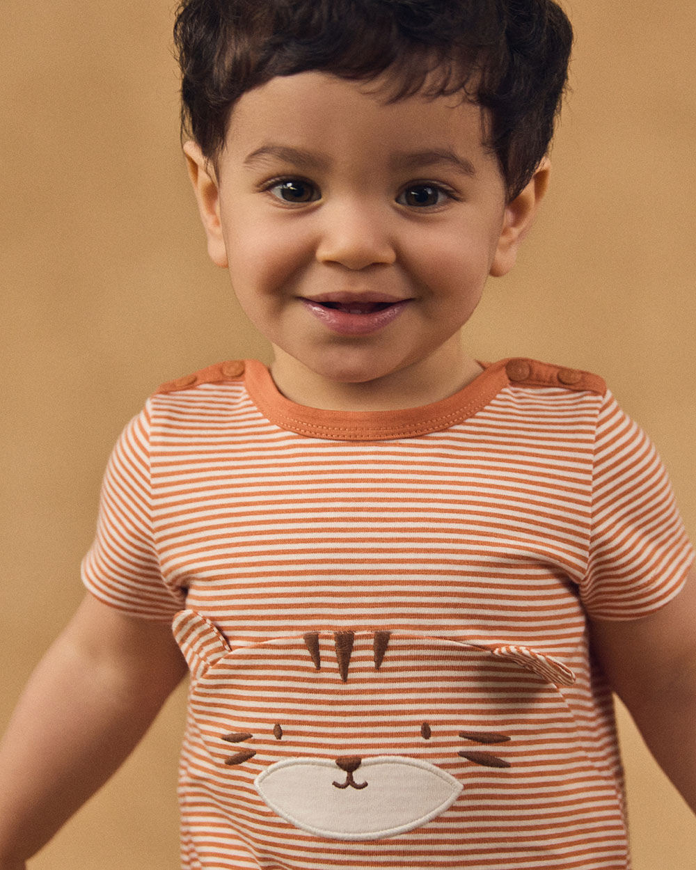 Short striped jumpsuit Orange colour  Sergent Major