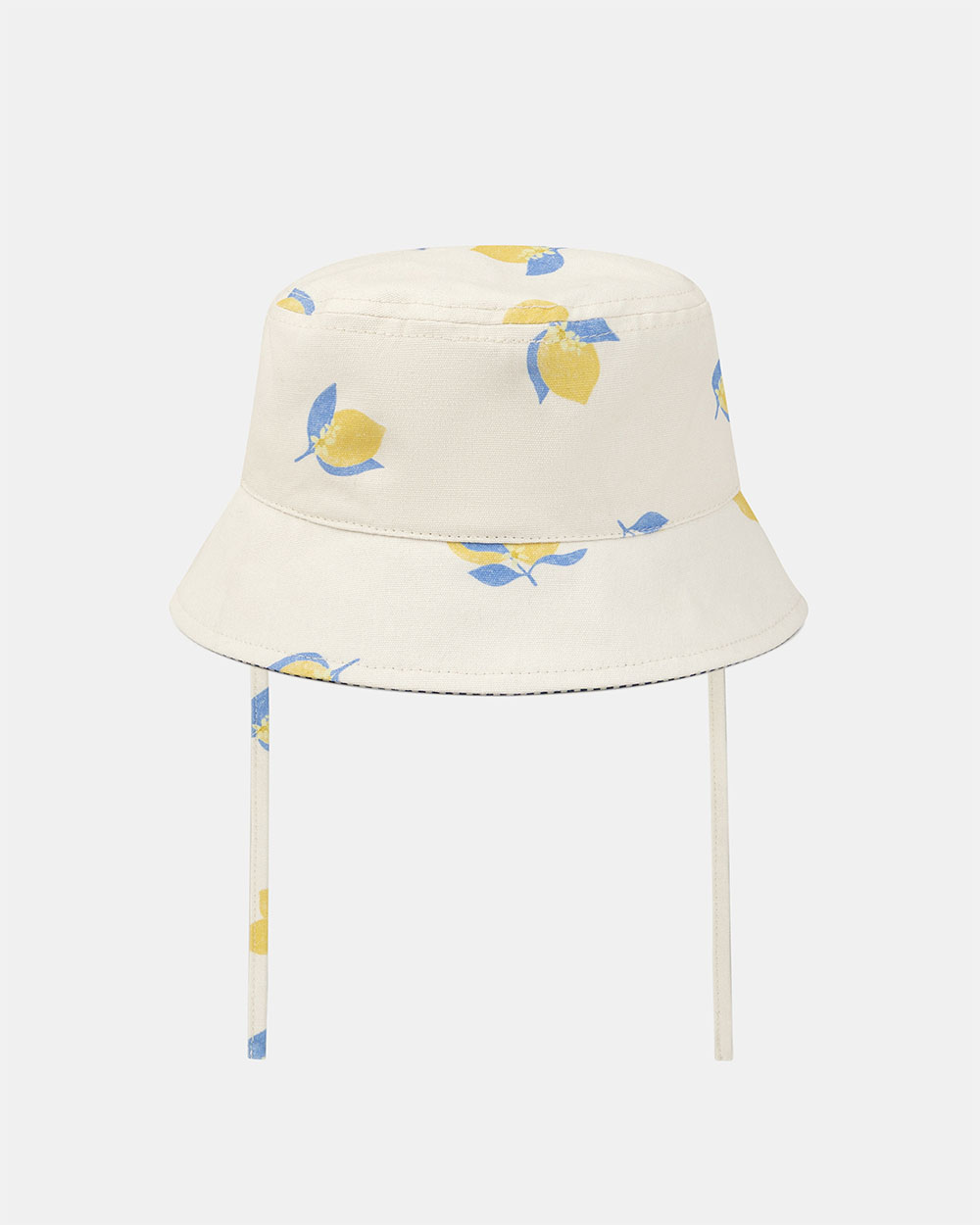 Natural-coloured UPF 50+ lemon-print hat Yellow colour  Sergent Major
