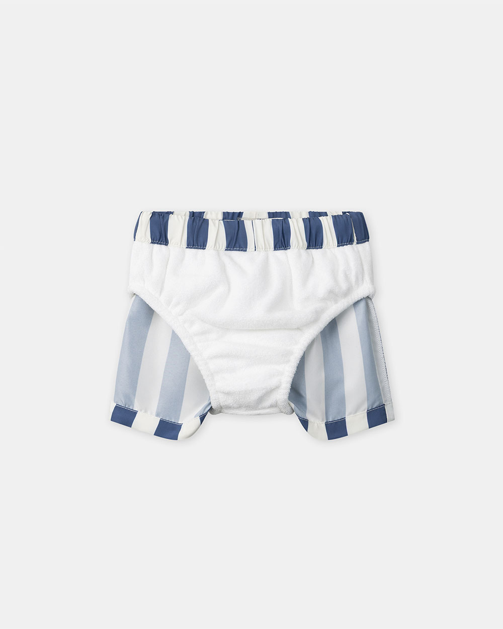 Striped swim shorts with nappy Blue colour Sergent Major