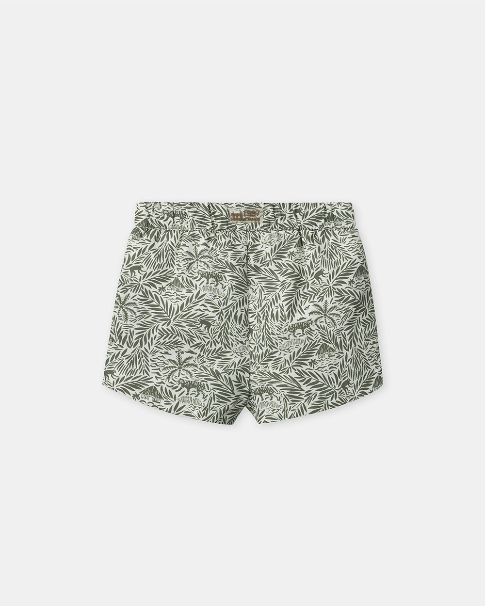 Jungle print swim shorts with lining Khaki colour Sergent Major