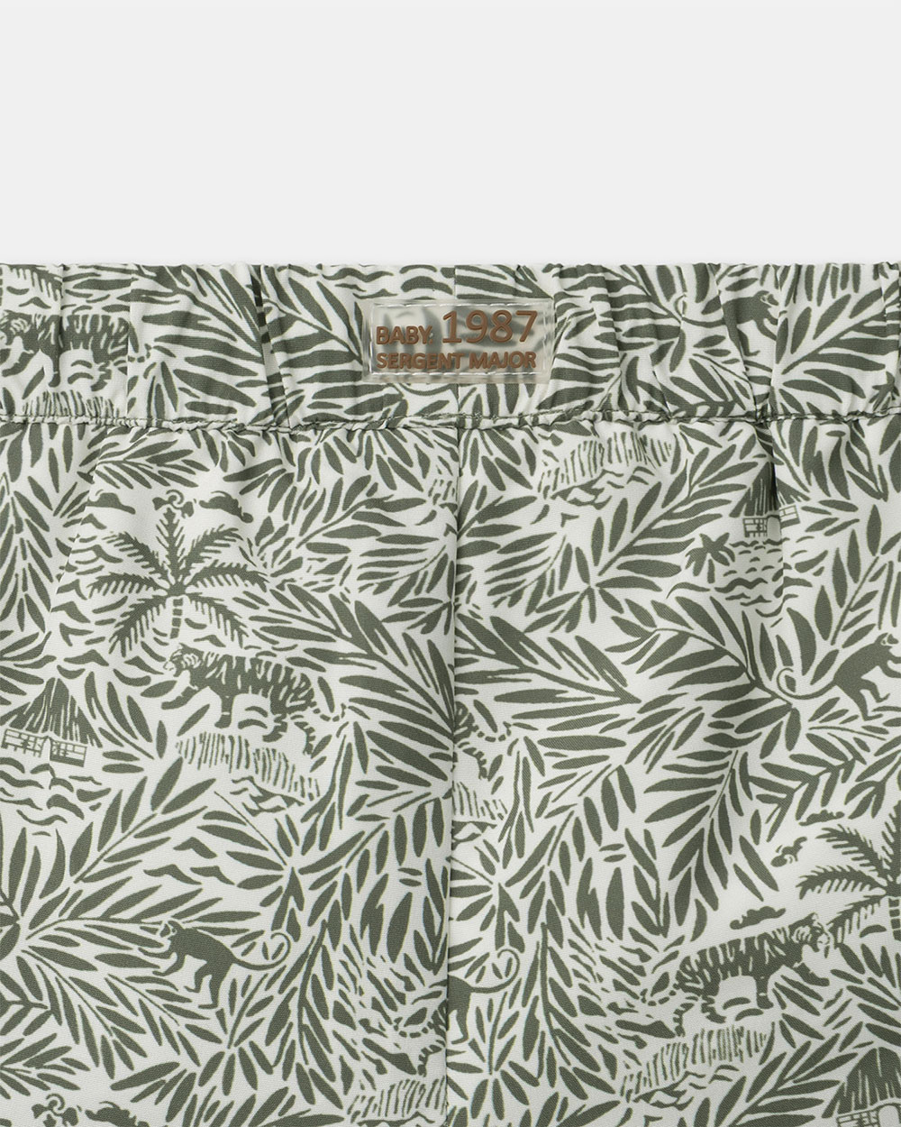 Jungle print swim shorts with lining Khaki colour Sergent Major