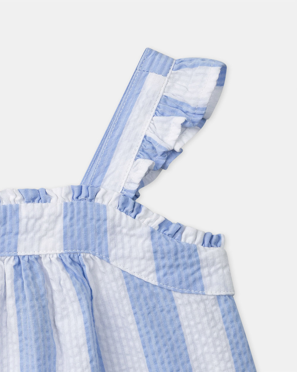 Striped tank top and shorts set Blue colour  Sergent Major
