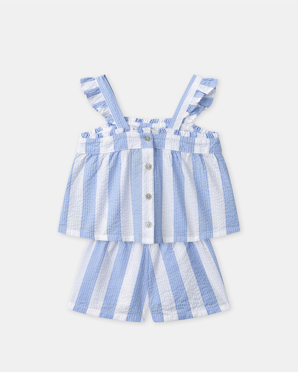 Striped tank top and shorts set Blue colour  Sergent Major