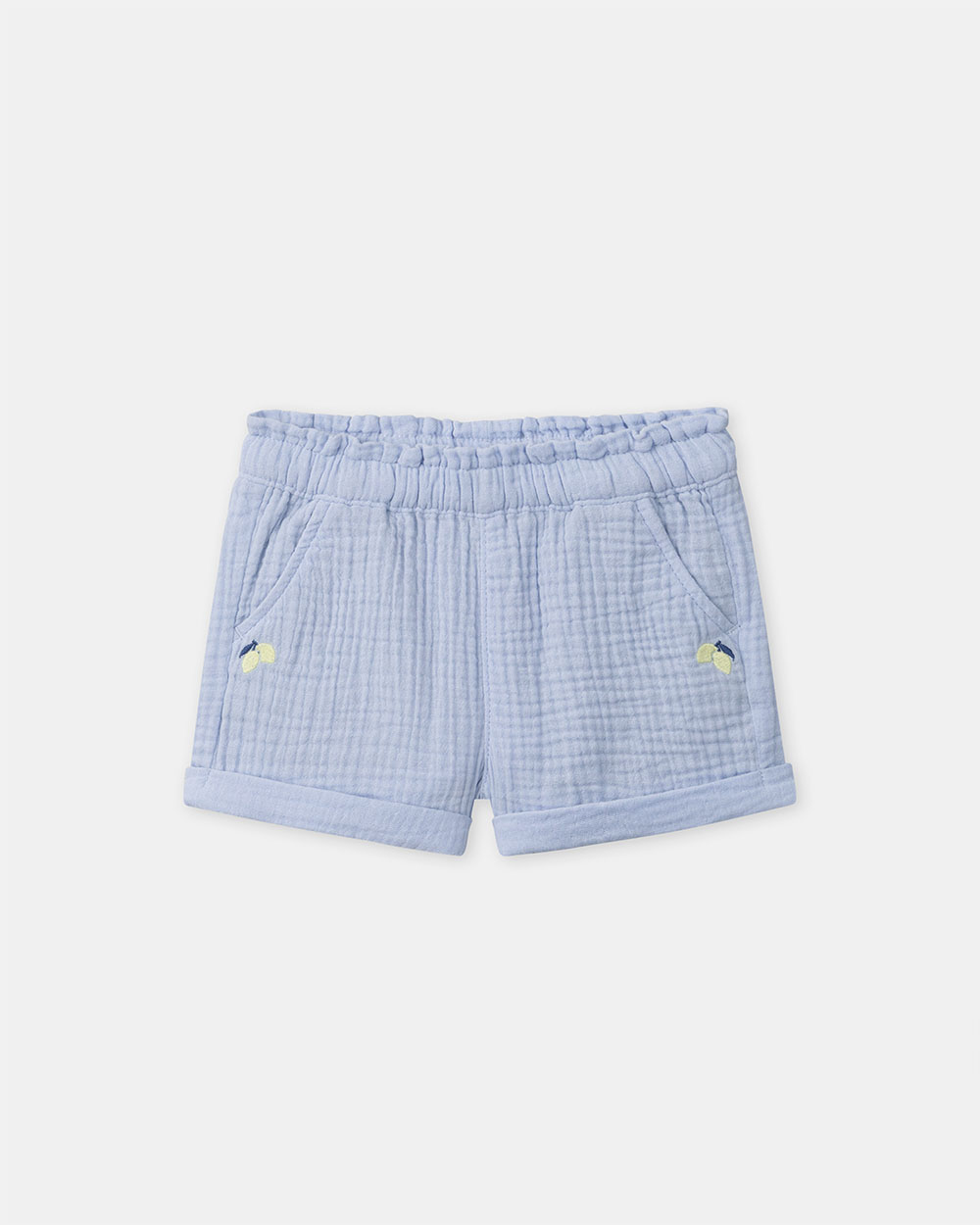 Double-layer cotton gauze shorts Sky blue colour Sergent Major