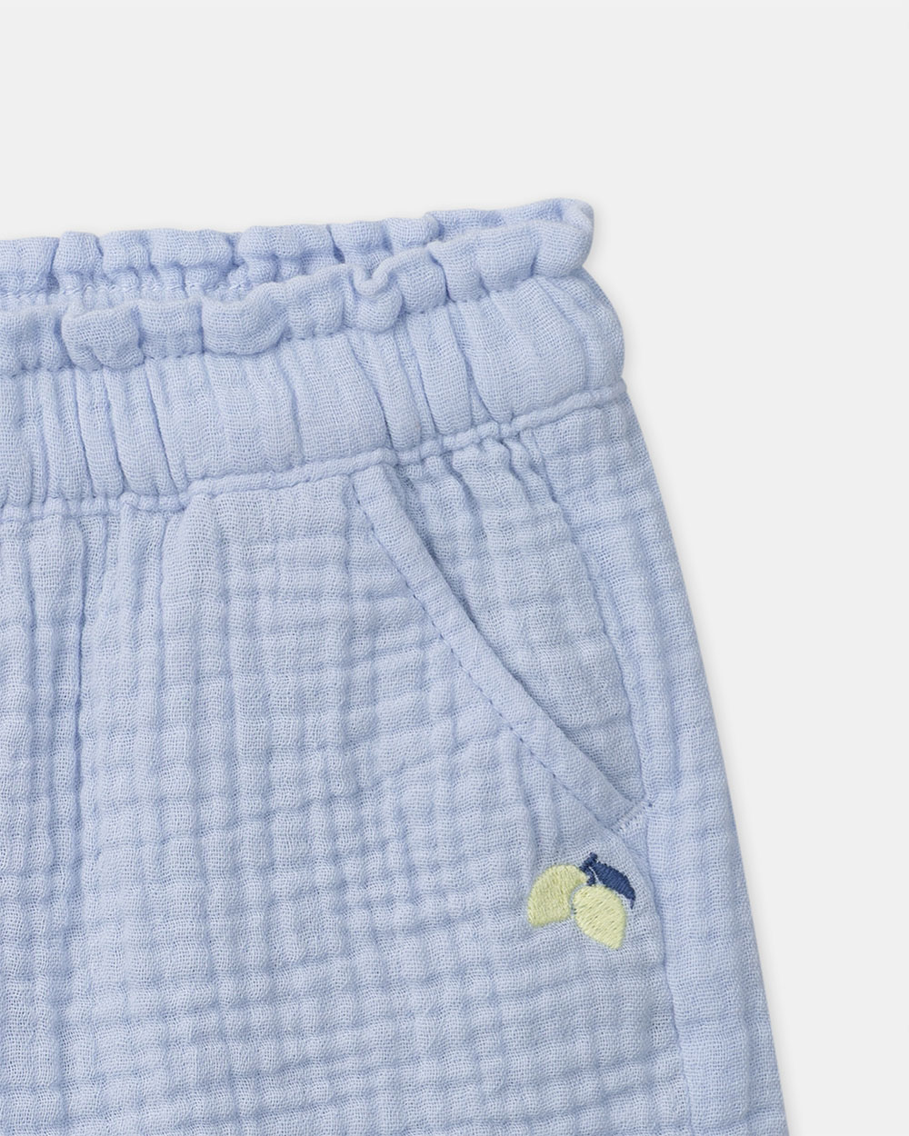 Double-layer cotton gauze shorts Sky blue colour Sergent Major