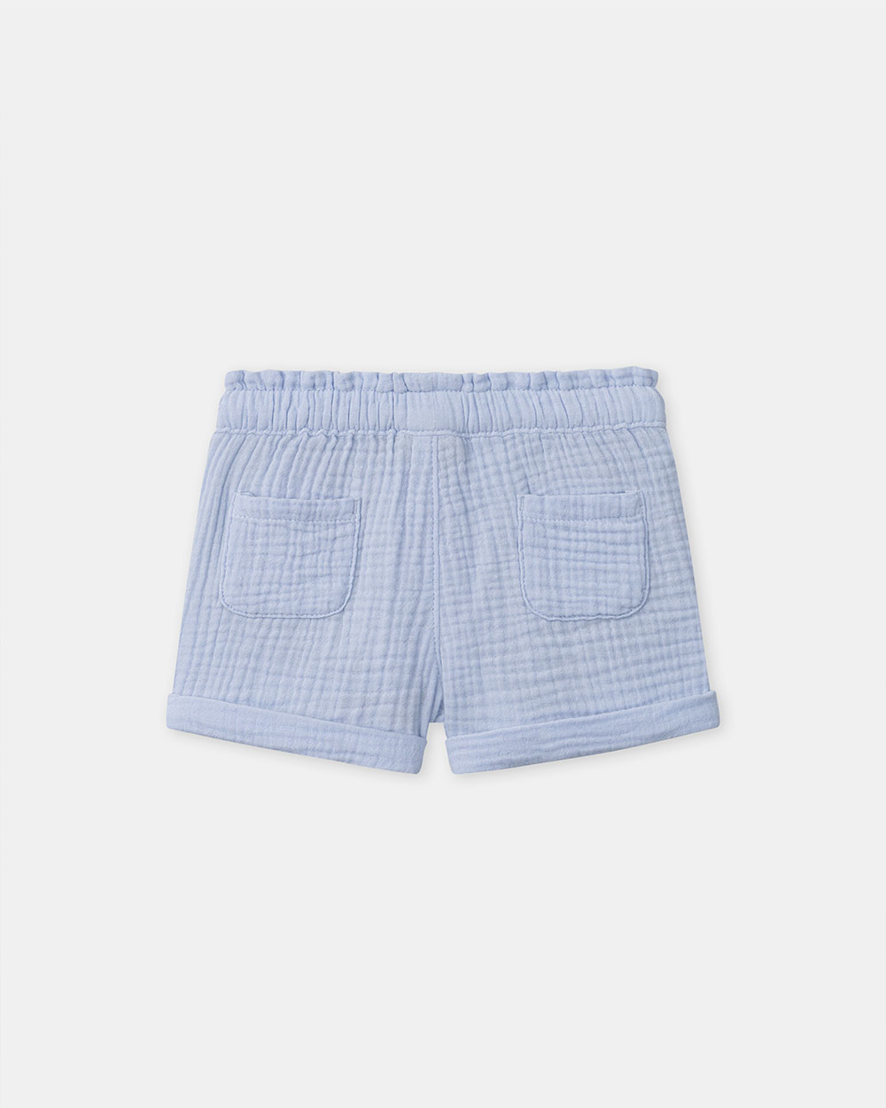 Double-layer cotton gauze shorts Sky blue colour Sergent Major