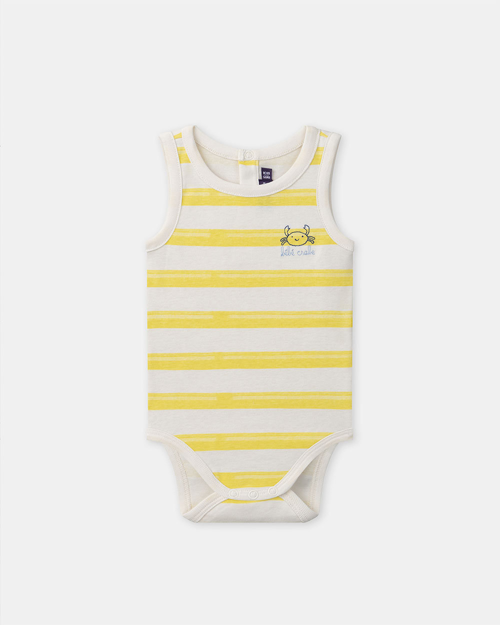Striped sleeveless bodysuit Yellow colour  Sergent Major