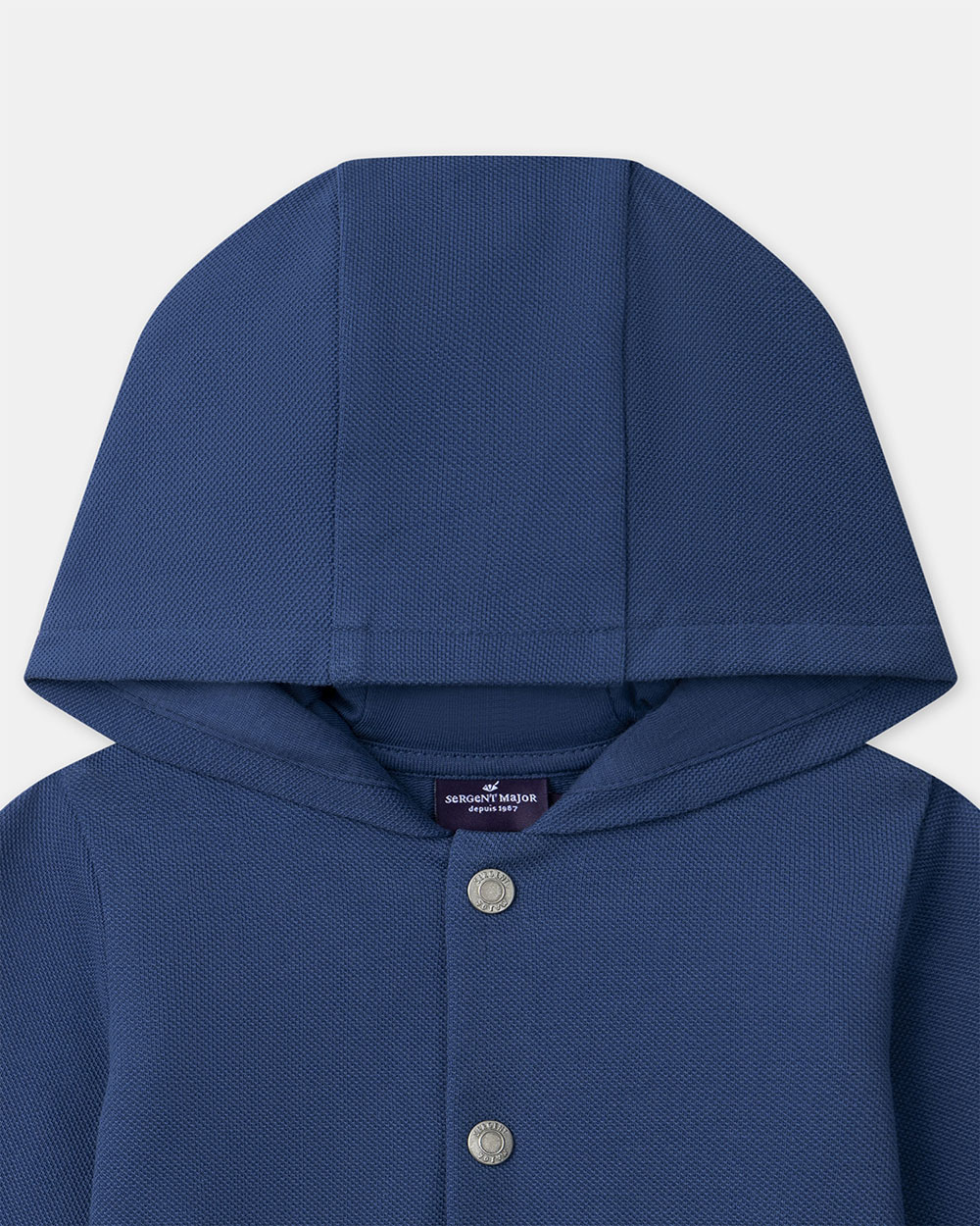 Hooded cardigan with pockets Dark blue colour  Sergent Major