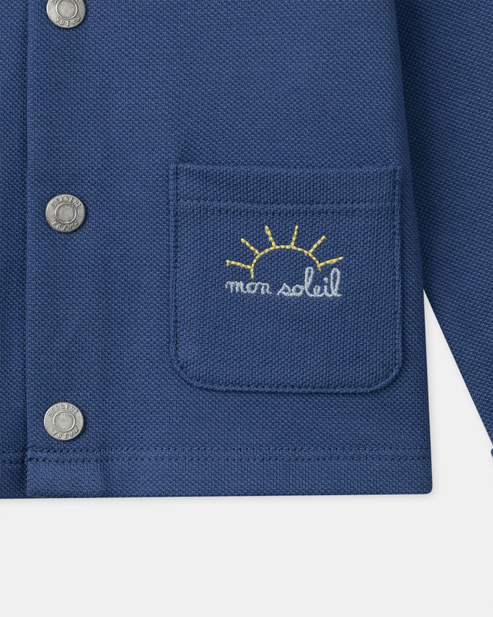 Hooded cardigan with pockets Dark blue colour  Sergent Major