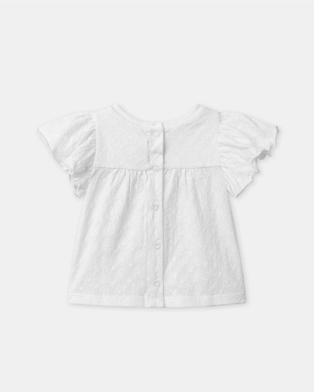 Short-sleeved embroidered blouse Ecru colour  Sergent Major