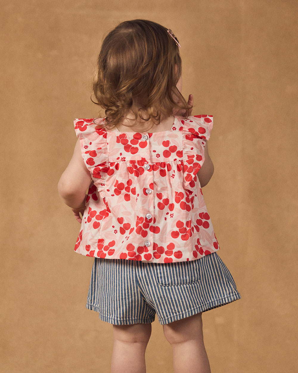 Cherry print blouse Pink colour  Sergent Major