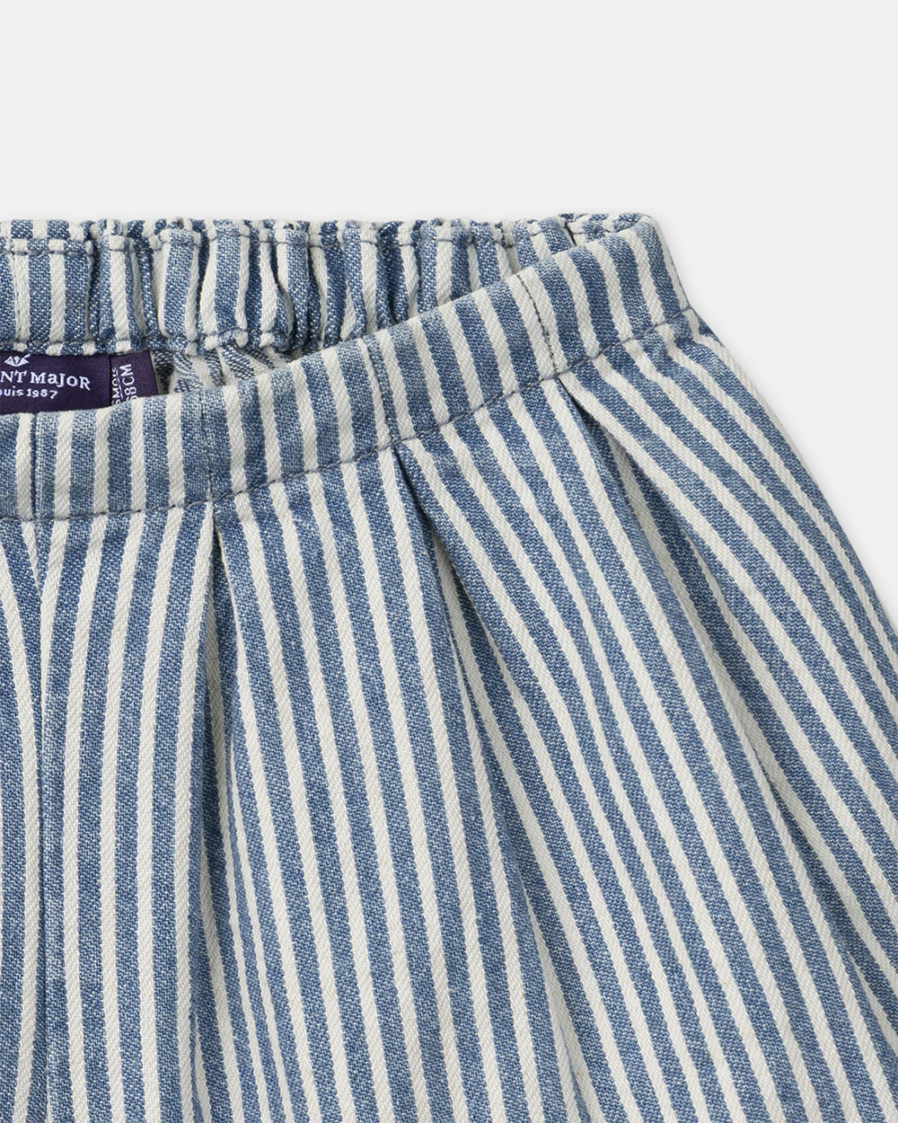 Striped denim shorts Blue colour  Sergent Major