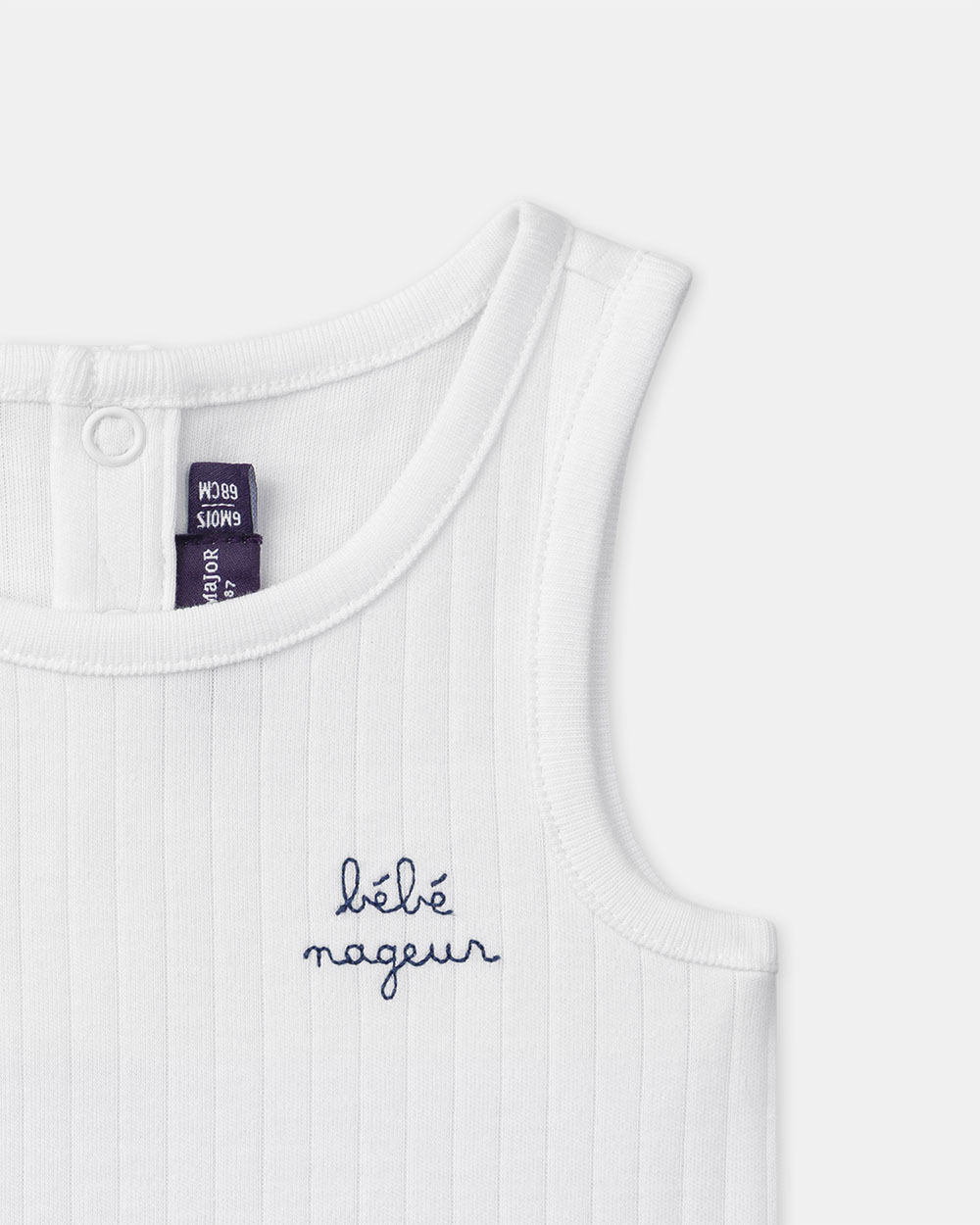 Sleeveless ribbed bodysuit Ecru colour  Sergent Major