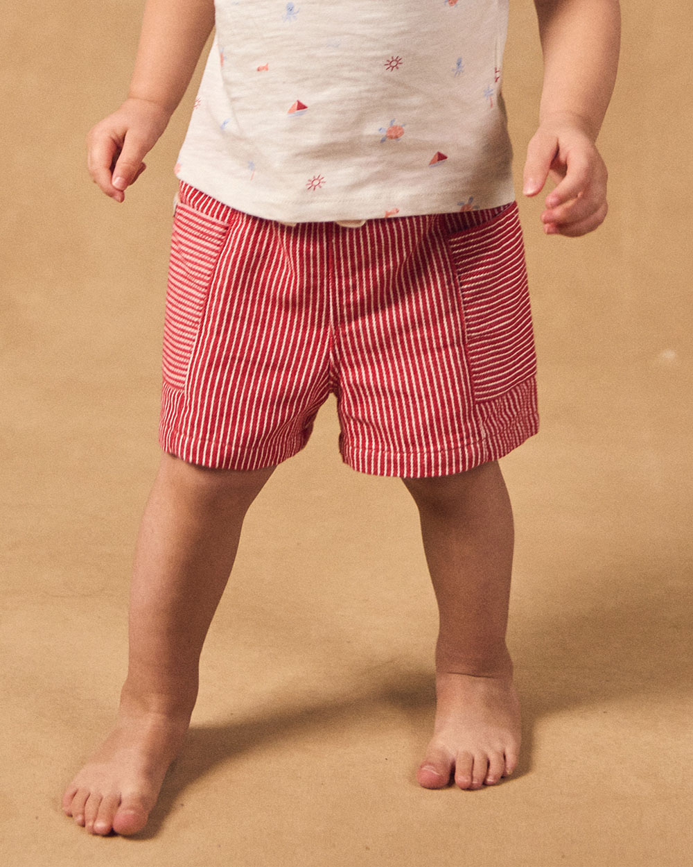 Striped shorts Red colour  Sergent Major
