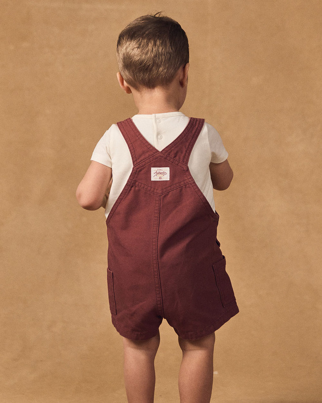 “Little Adventurer” short overalls Brown colour  Sergent Major