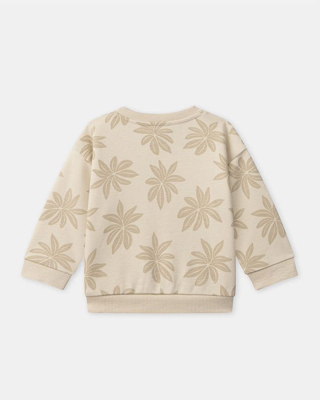 Palm tree print fleece sweatshirt Beige colour  Sergent Major