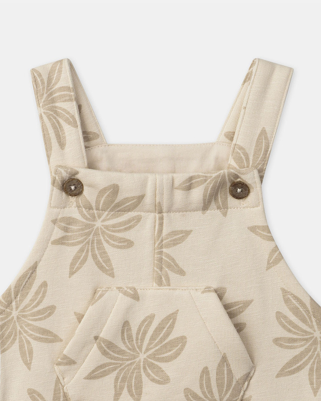 Palm tree print short overalls Beige colour  Sergent Major