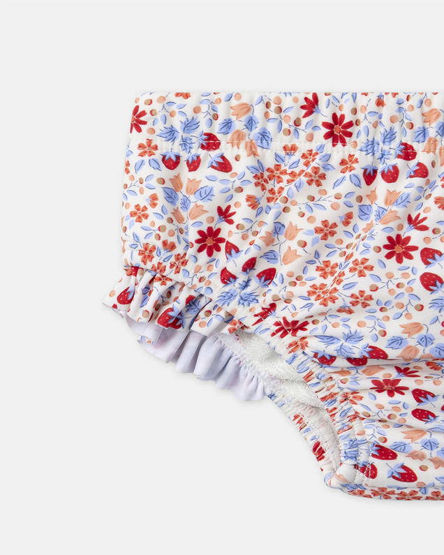 Strawberry and flower-print swim cover-up Red colour  Sergent Major