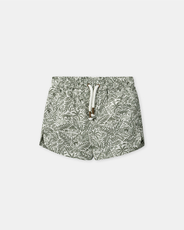 Jungle print swim shorts with lining Khaki colour  Sergent Major