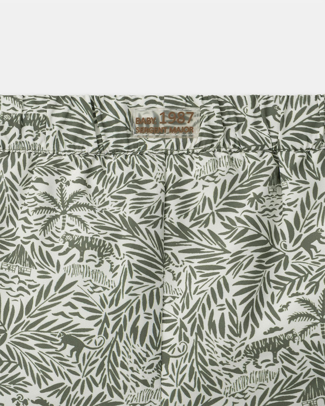 Jungle print swim shorts with lining Khaki colour  Sergent Major