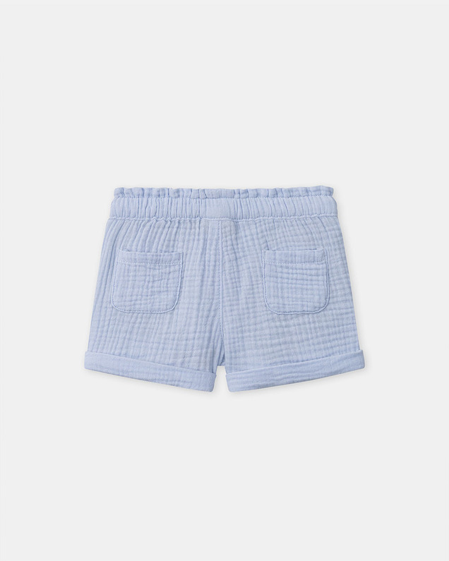 Double-layer cotton gauze shorts Sky blue colour  Sergent Major