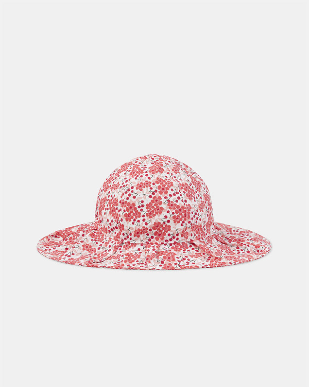 Floral print baby girl sun hat Pink colour  Sergent Major