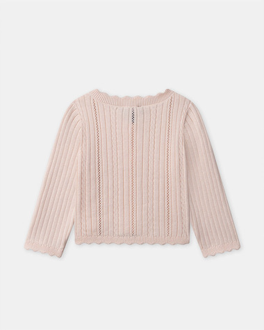 Openwork knit cardigan Light pink colour  Sergent Major