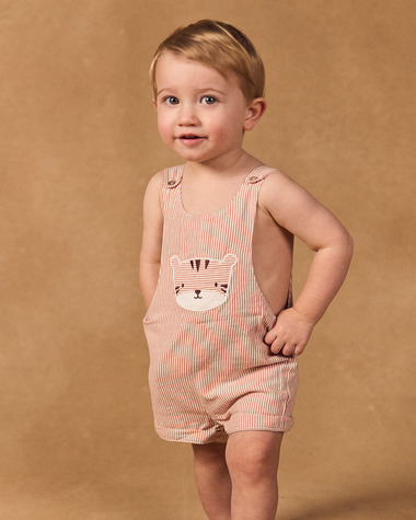 Striped short overalls Brown colour  Sergent Major