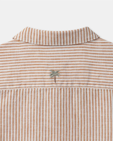 Short-sleeved striped shirt Orange colour  Sergent Major