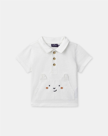 Polo-style T-shirt Ecru colour  Sergent Major