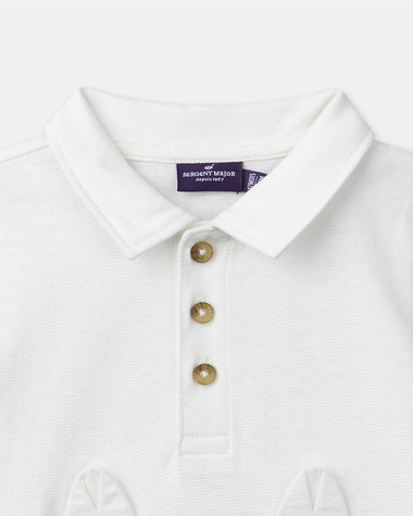 Polo-style T-shirt Ecru colour  Sergent Major