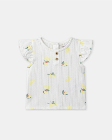 Two-piece lemon print pajamas Ecru colour  Sergent Major