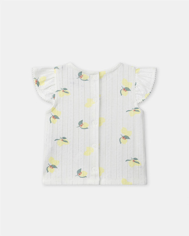 Two-piece lemon print pajamas Ecru colour  Sergent Major