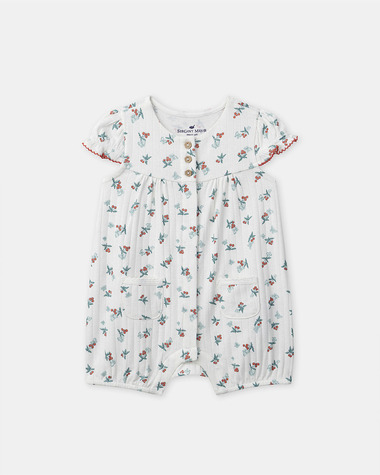 Fruit and butterfly print jumpsuit Ecru colour  Sergent Major