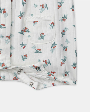 Fruit and butterfly print jumpsuit Ecru colour  Sergent Major