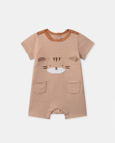 Short striped jumpsuit Orange colour  Sergent Major