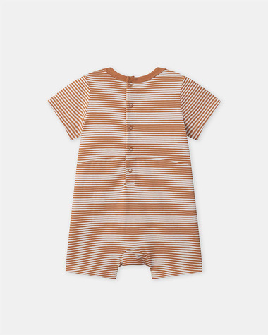 Short striped jumpsuit Orange colour  Sergent Major