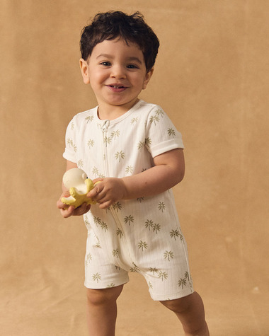 Short palm tree print jumpsuit Ecru colour  Sergent Major