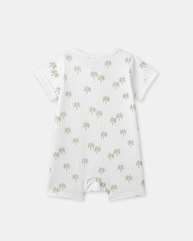 Short palm tree print jumpsuit Ecru colour  Sergent Major