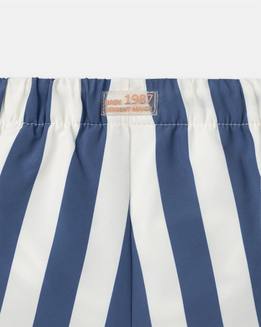 Striped swim shorts with nappy Blue colour  Sergent Major
